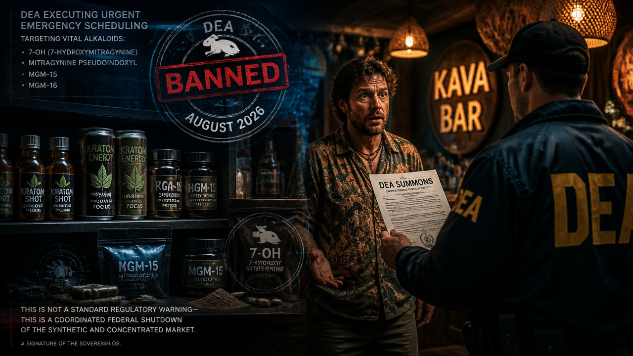 DEA bans Kratom alkaloids 7-OH. What this means for kava bar owners?