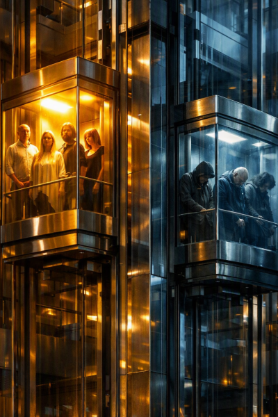 The ascension glass elevator metaphor